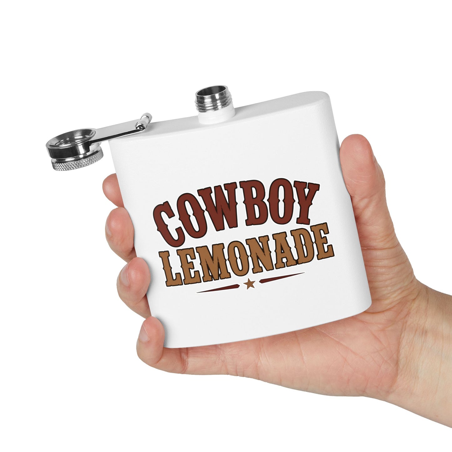 Cowboy Lemonade   Stainless Steel Flask, 6oz
