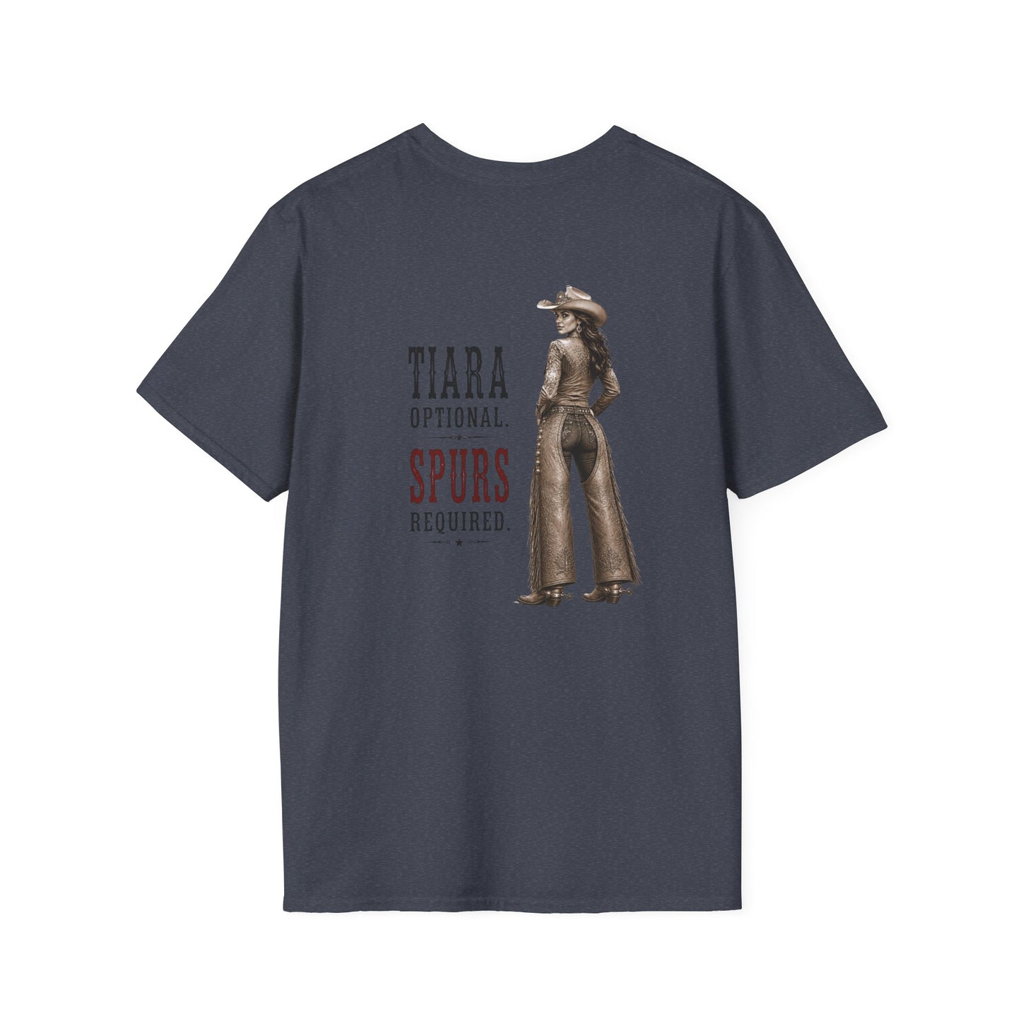 Tiara and Spurs Cowgirl (Back) T-Shirt