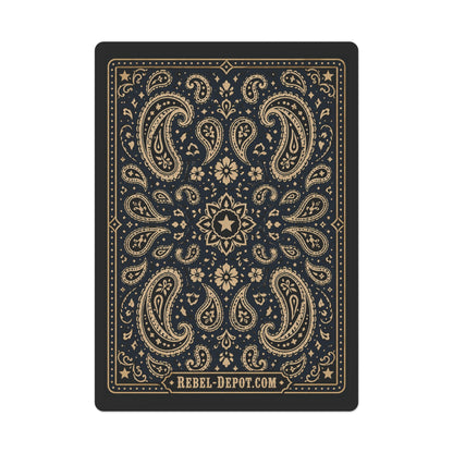 Paisley Blue  Poker Cards