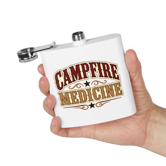 Campfire Medicine  Stainless Steel Flask, 6oz