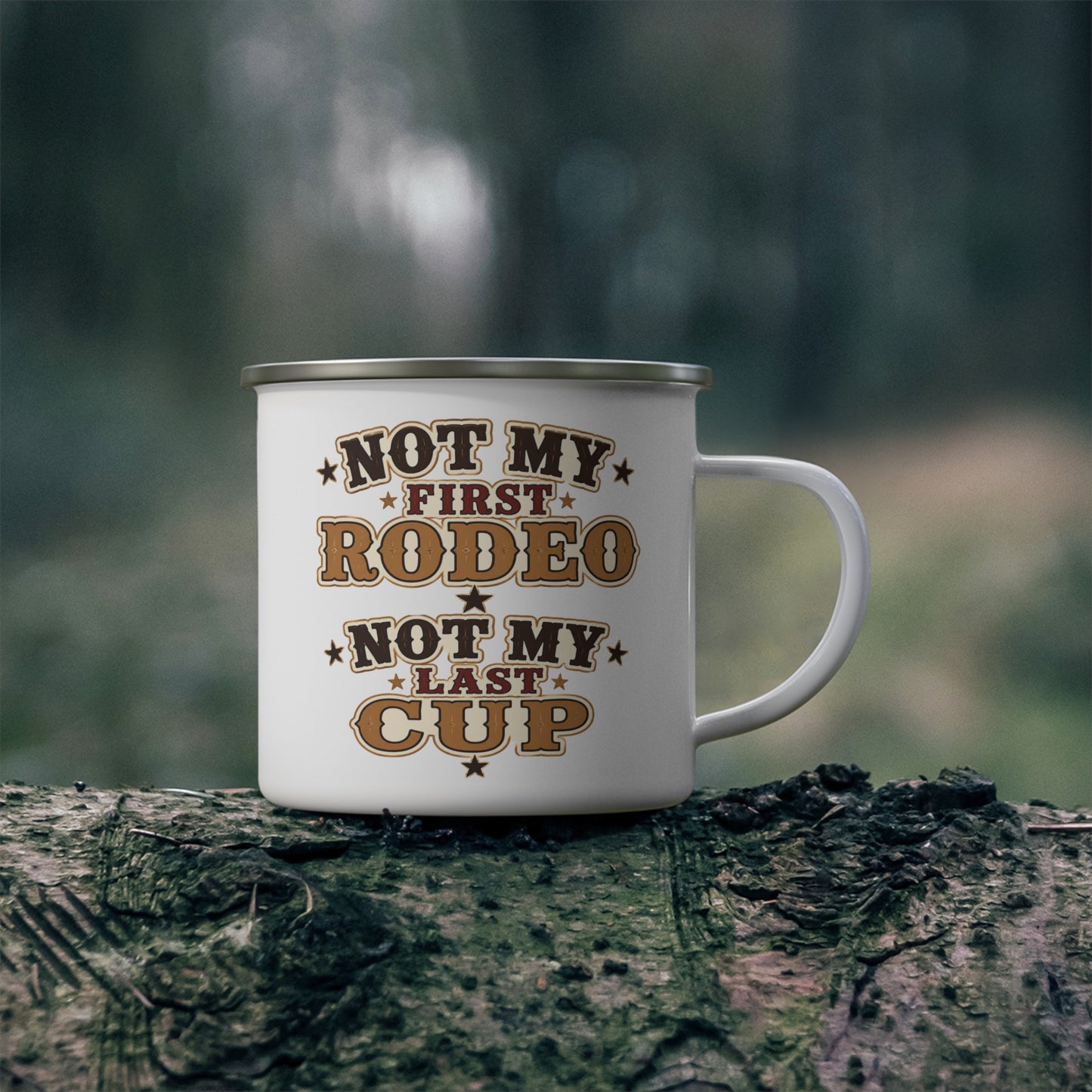Rodeo Last Cup  Enamel Camping Mug