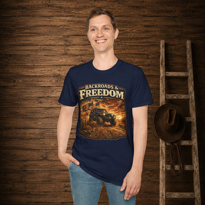 Backroads & Freedom  Adult Size T-Shirt