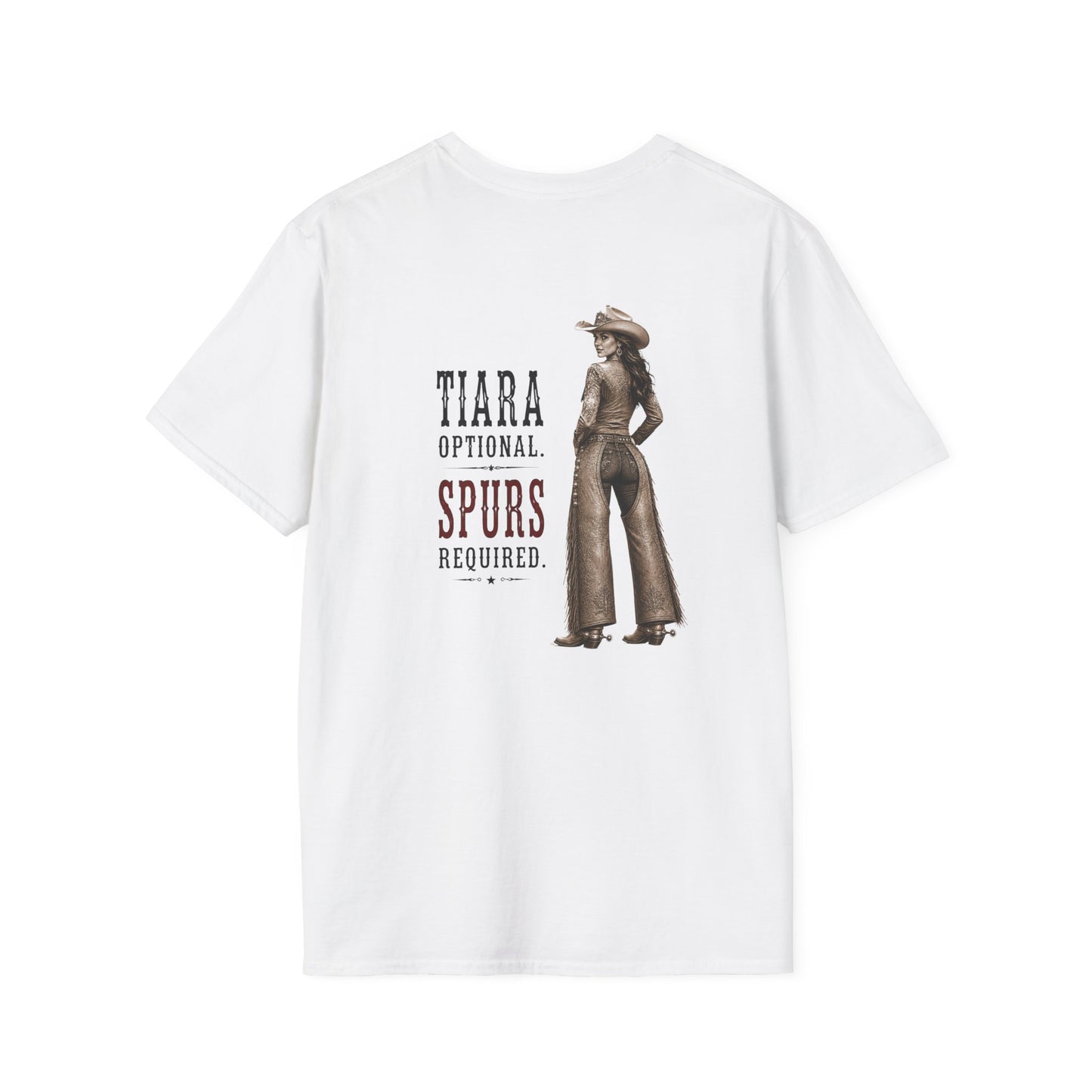 Tiara and Spurs Cowgirl (Back) T-Shirt