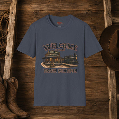 Train Station   Adult T-Shirt