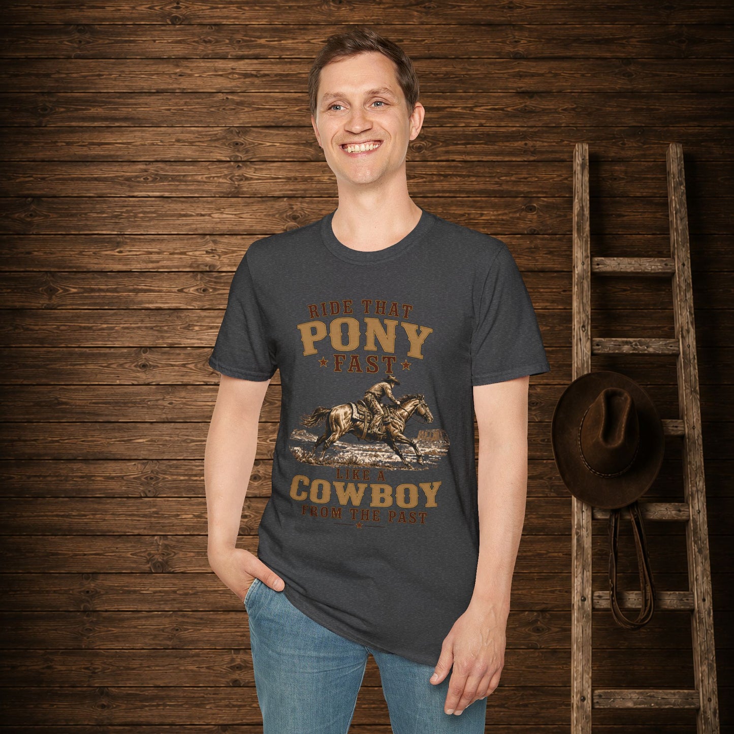 Ride That Pony Fast   Adult T-Shirt