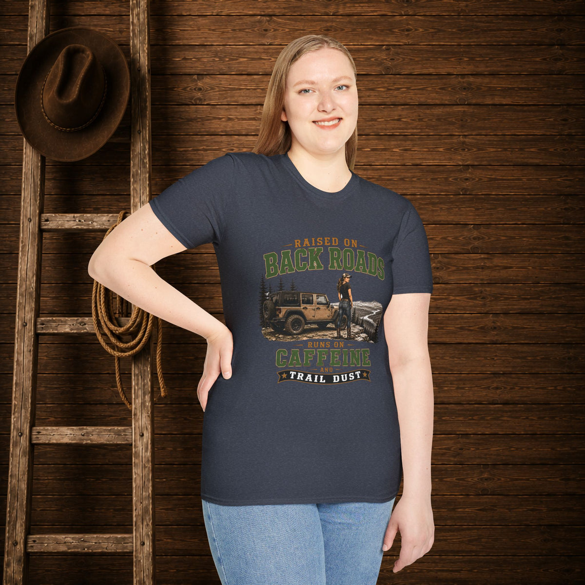 Backroads Caffeine Dust   Adult Size T-Shirt
