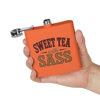 Sweet Tea Sass  Stainless Steel Flask, 6oz