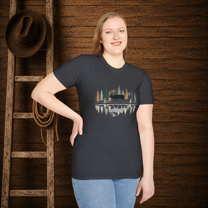 Morning Reflection Elk   Adult Size T-Shirt