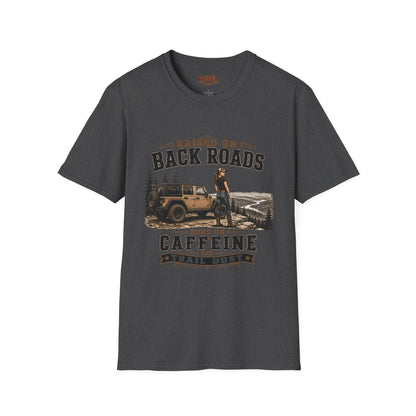 Backroads Caffeine Dust   Adult Size T-Shirt
