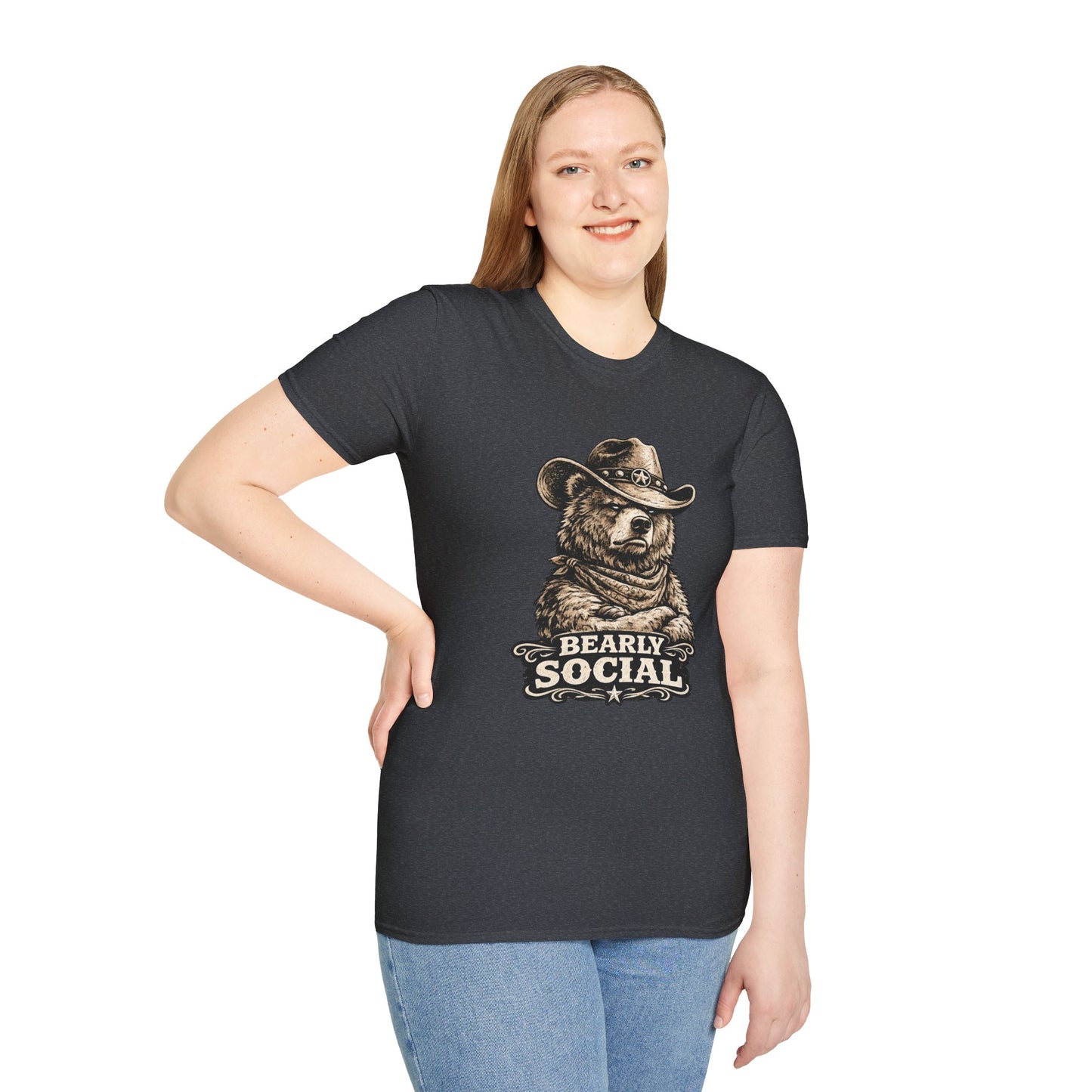 Bearly Social Cowboy T-Shirt