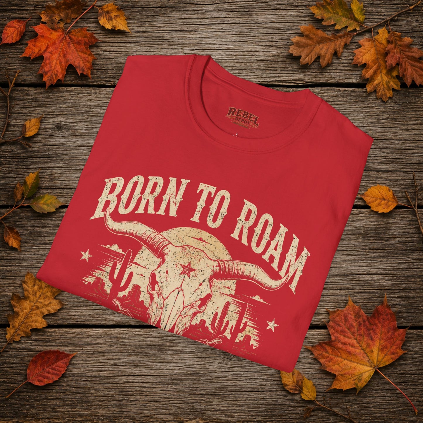 Born to Roam Cowboy  Adult T-Shirt