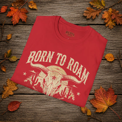 Born to Roam Cowboy  Adult T-Shirt