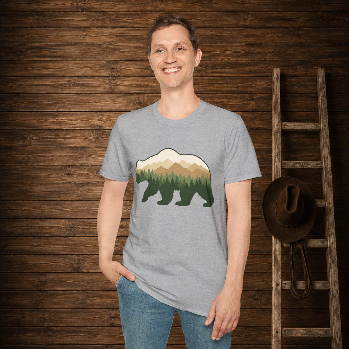 Wilderness Bear   Adult Size T-Shirt