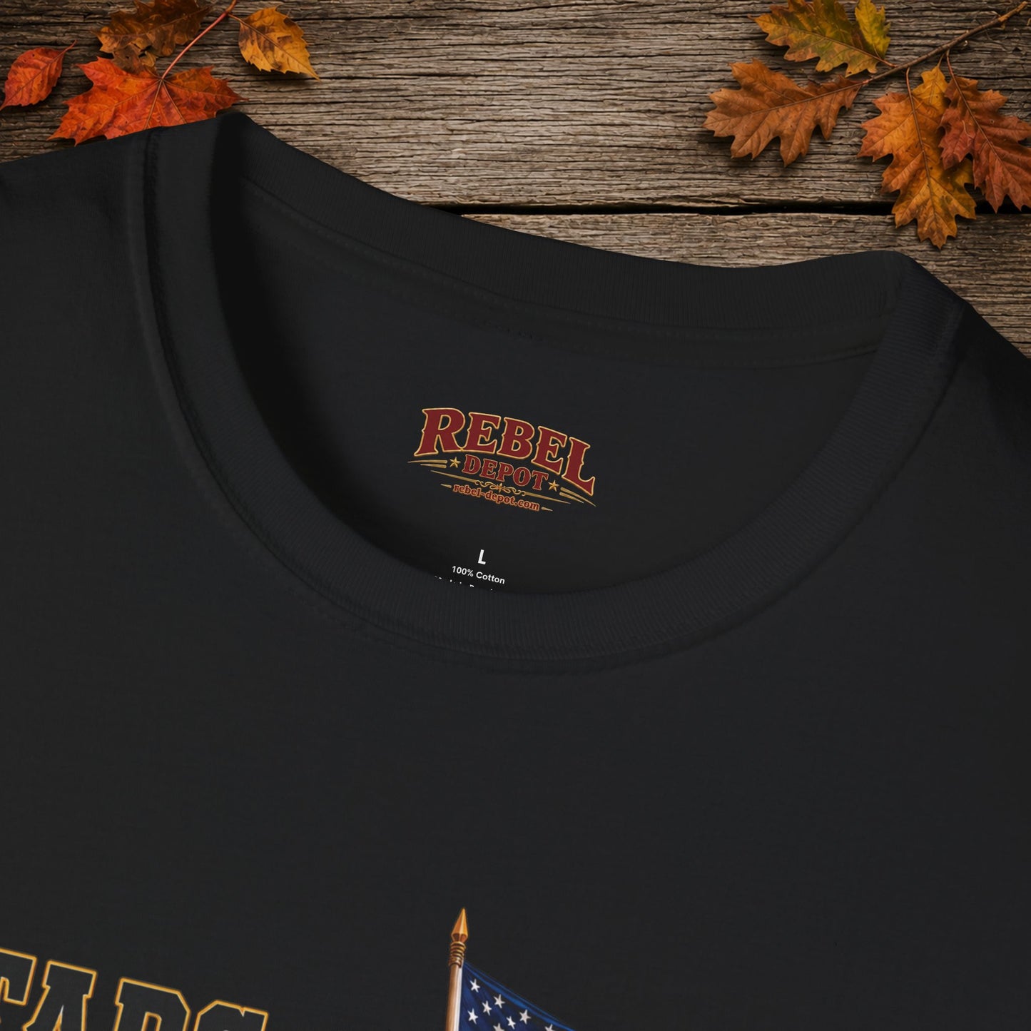 Stars Stripes and Spurs Cowgirl (Front)  Adult T-Shirt
