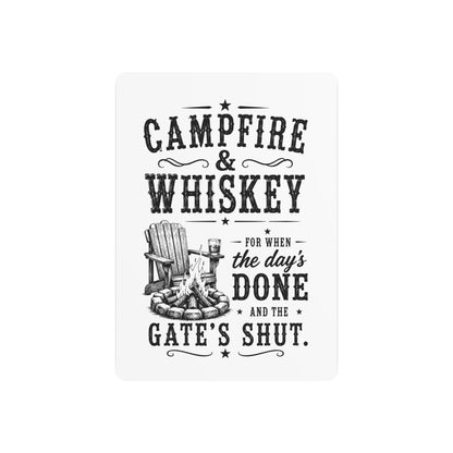 Campfire and Whisky  Metal Art Sign