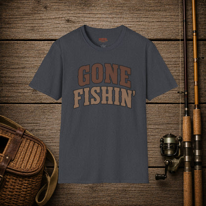 Gone Fishin'  Adult T-Shirt