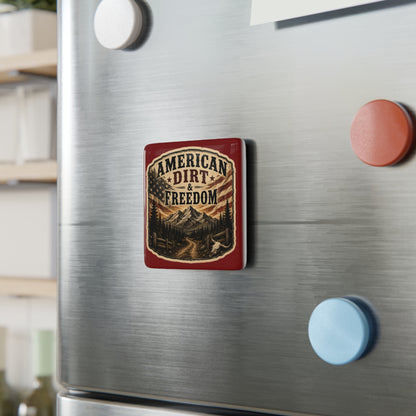 American Dirt & Freedom  Porcelain Magnet Square