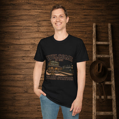 Train Station   Adult T-Shirt