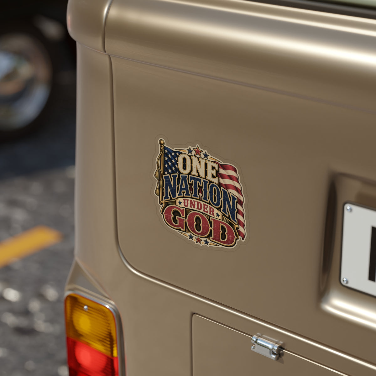One Nation Under God  Transparent Outdoor Vinyl