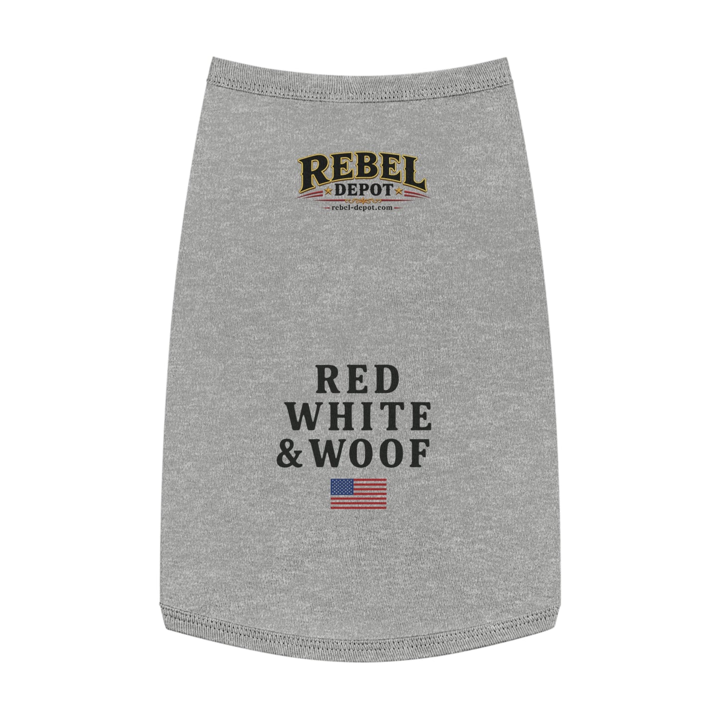 Red White Woof  Pet Tank Top