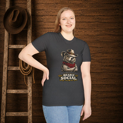 Bearly Social Cowboy T-Shirt