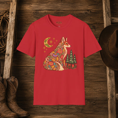 Fall Bloom Fox  Adult Size T-Shirt