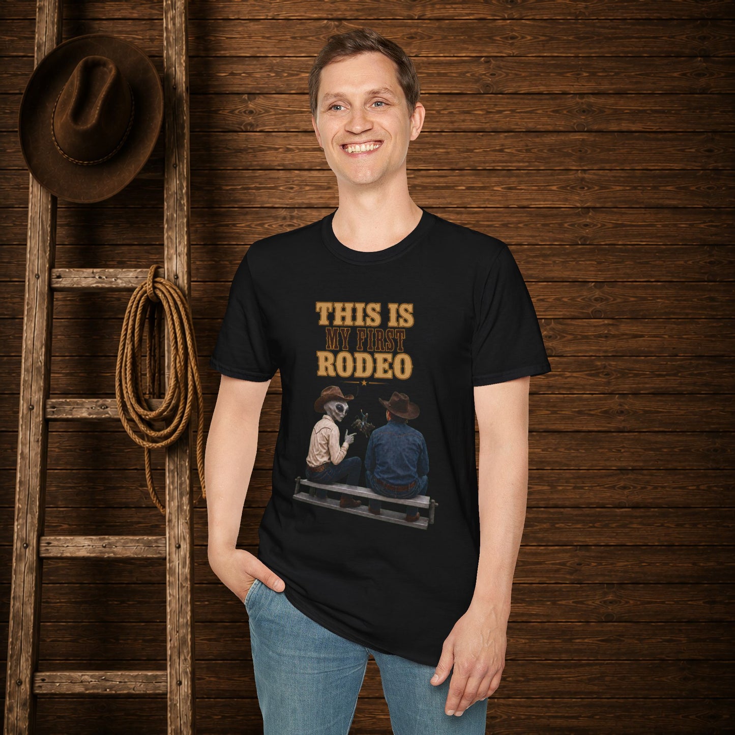 My First Rodeo (Alien)  Adult T-Shirt