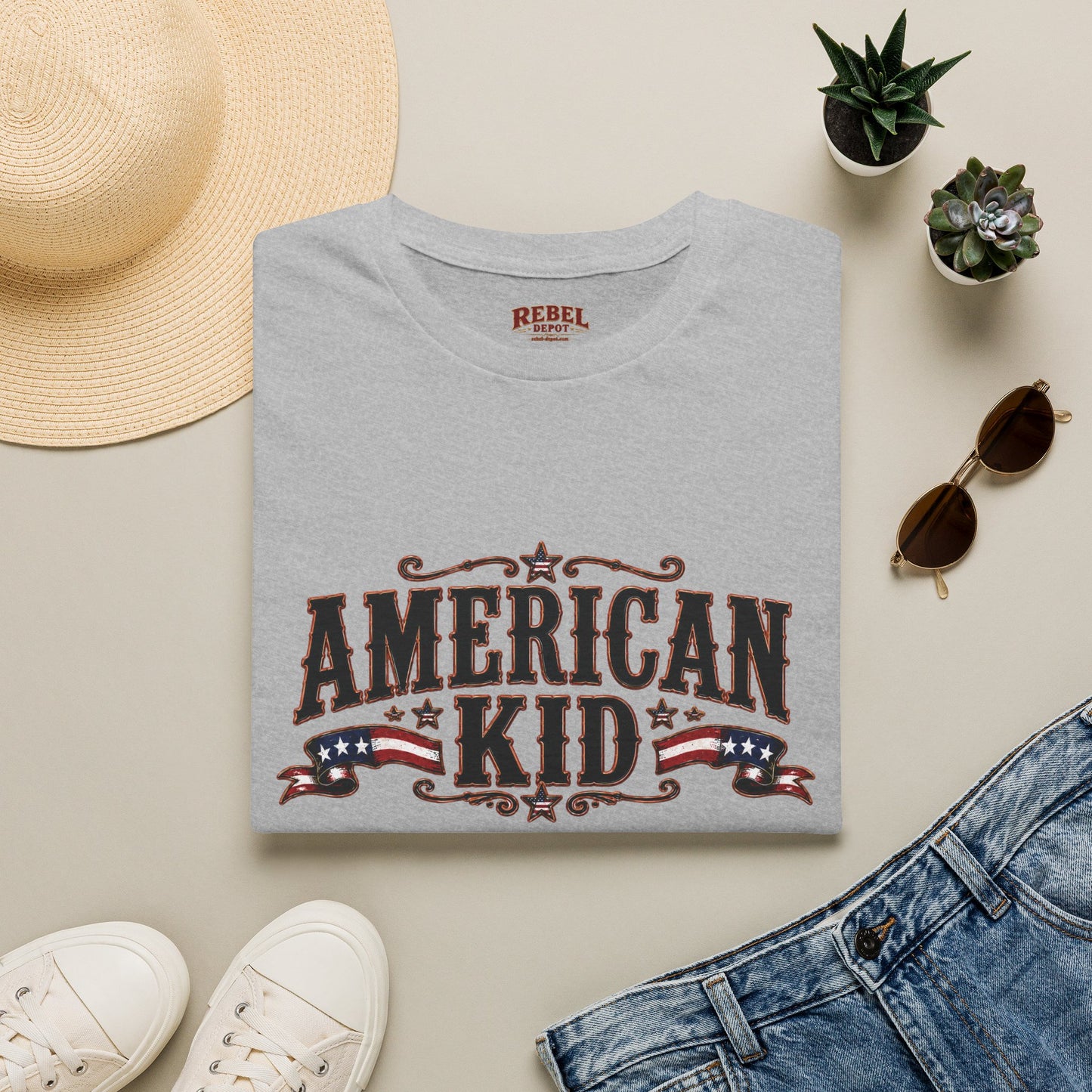 American Kid Patriot  Adult Size T-Shirt