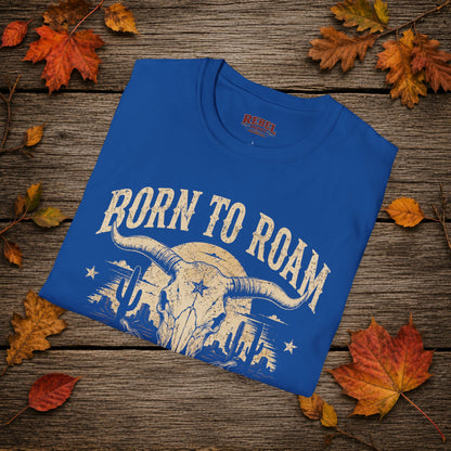 Born to Roam Cowboy  Adult T-Shirt