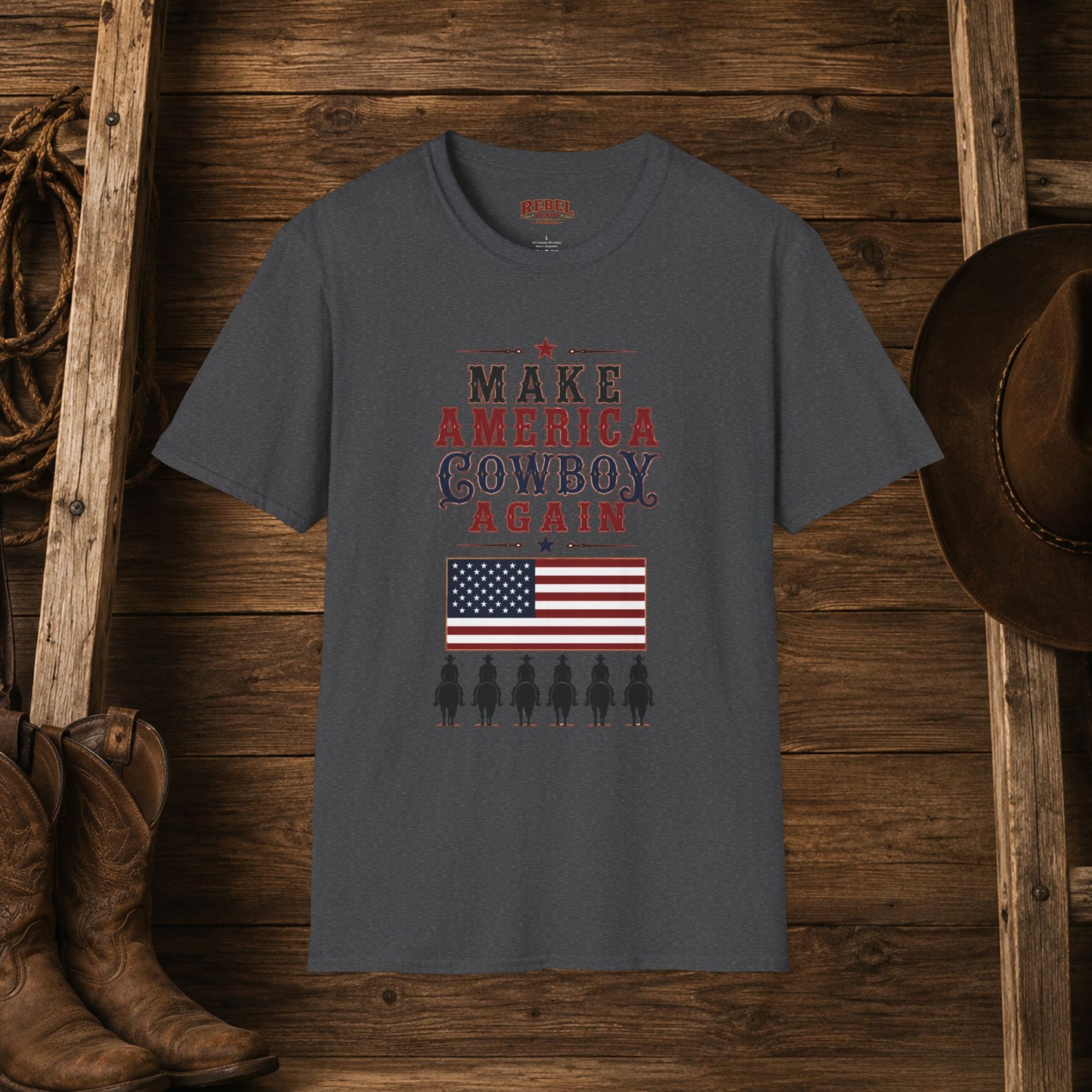 Make America Cowboy Again (Front)  Adult T-Shirt