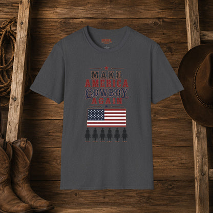 Make America Cowboy Again (Front)  Adult T-Shirt