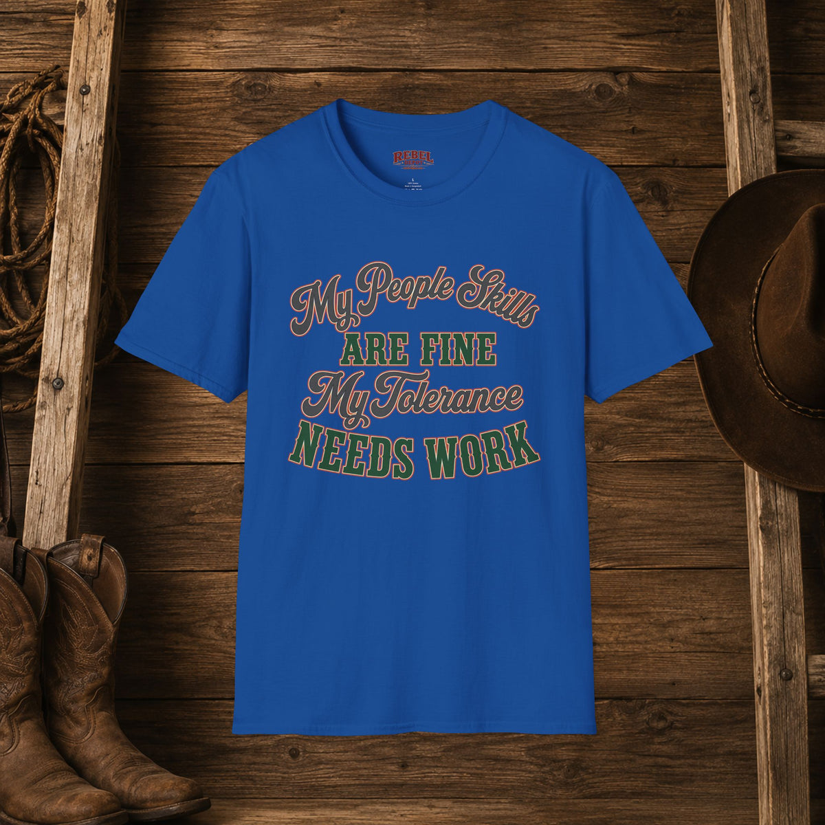 People Skills Fine   Adult Size T-Shirt