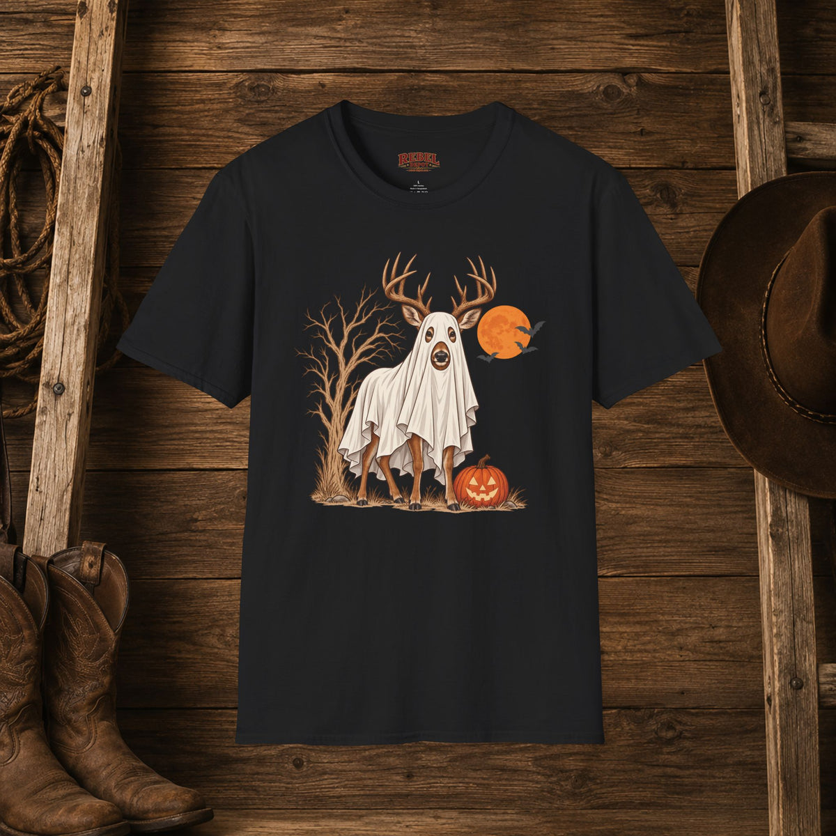 Patch Deer  Adult Size T-Shirt