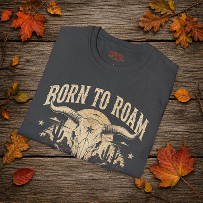 Born to Roam Cowboy  Adult T-Shirt
