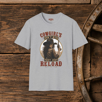 Cowgirls Reload  Adult T-Shirt