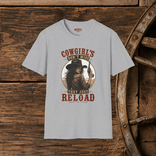 Cowgirls Reload  Adult T-Shirt
