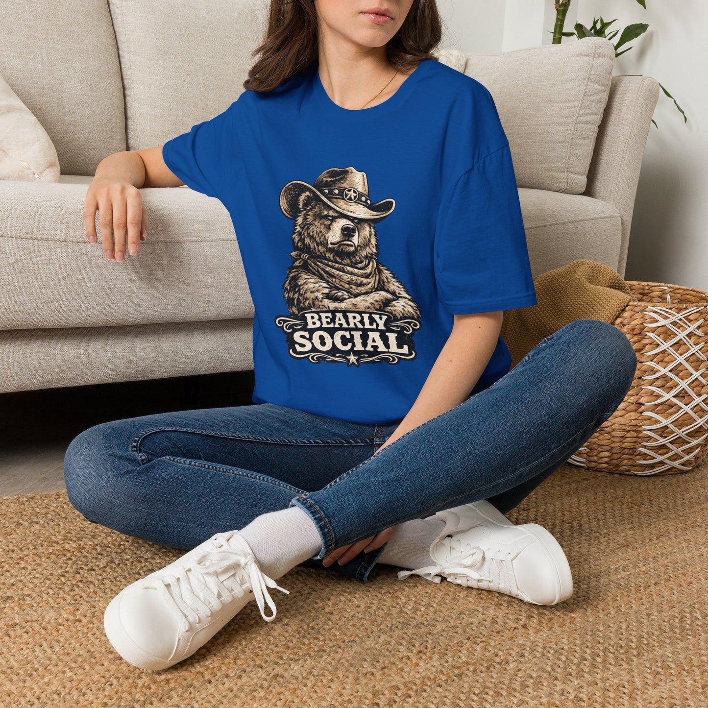 Bearly Social Cowboy T-Shirt