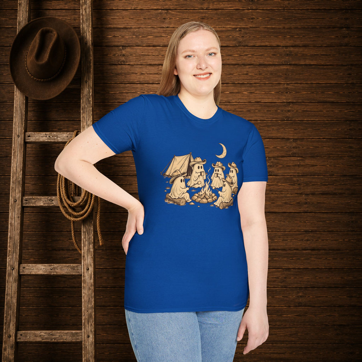 Spooky Campfire   Adult Size T-Shirt