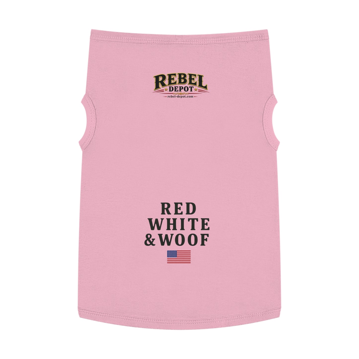 Red White Woof  Pet Tank Top