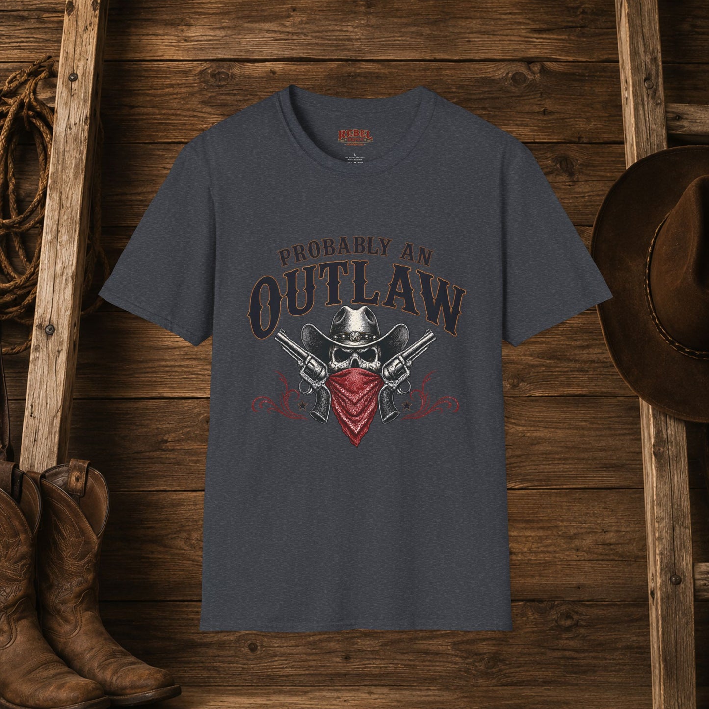 Probably An Outlaw Cowboy  Adult T-Shirt