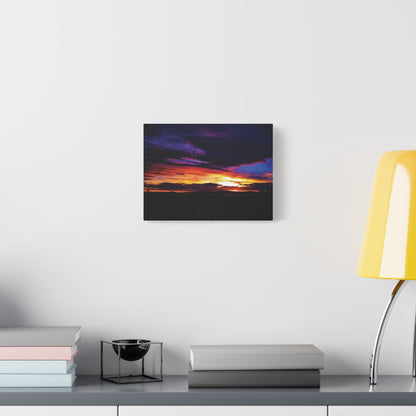 Pasture Sunset Matte Canvas Art