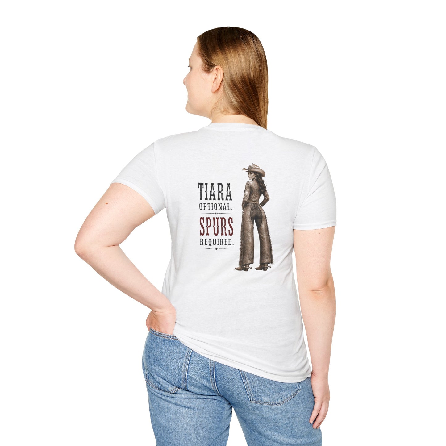 Tiara and Spurs Cowgirl (Back) T-Shirt