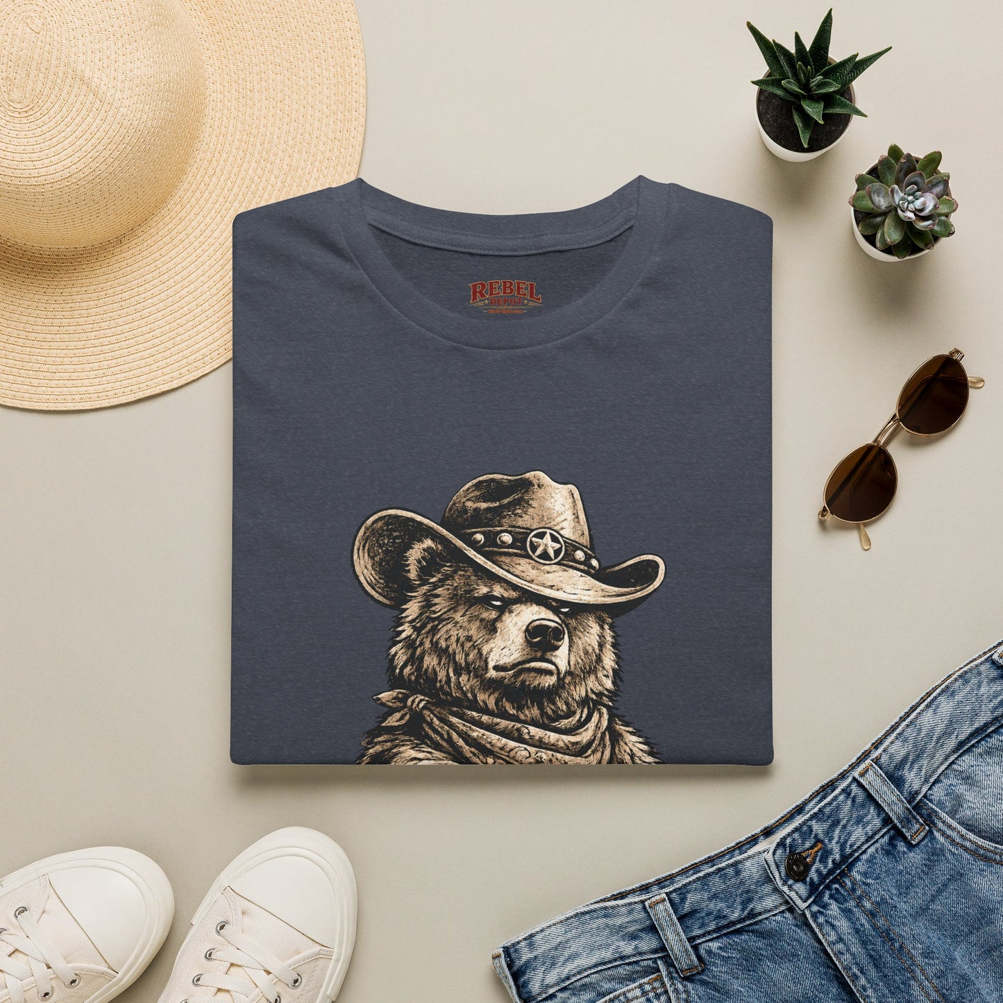 Bearly Social Cowboy T-Shirt