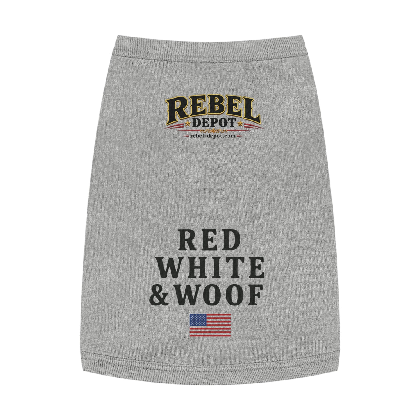 Red White Woof  Pet Tank Top