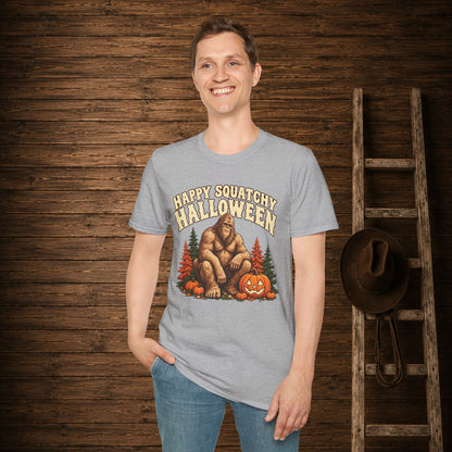 Squatchy Halloween   Adult Size T-Shirt