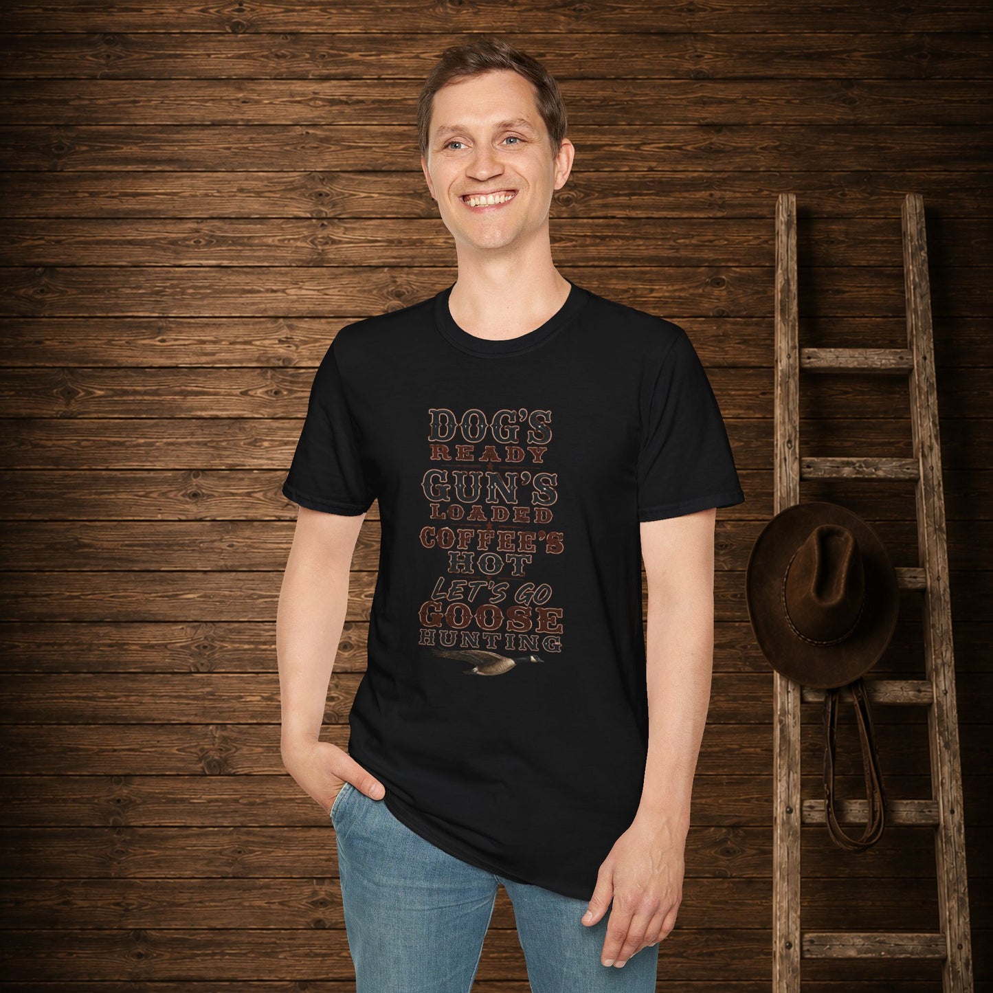 Dog Gun Goose  Adult Size T-Shirt