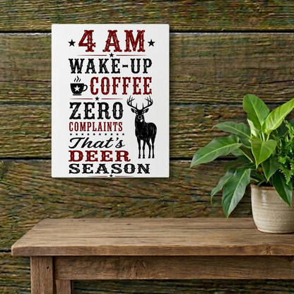 4am Deer Season  Metal Art Sign