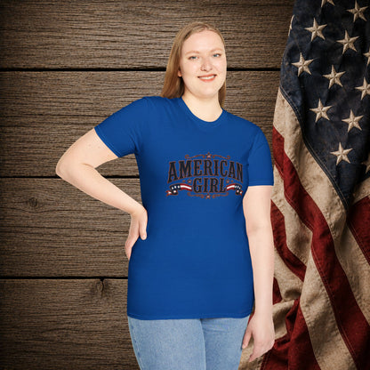 American Girl Patriot  Adult Size T-Shirt