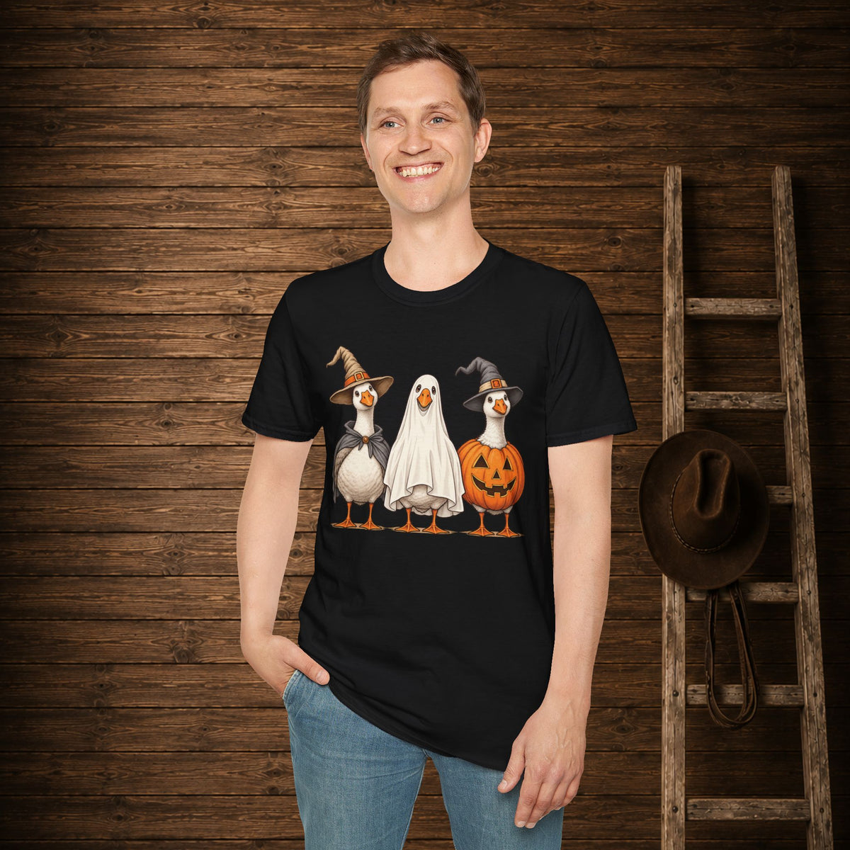 Spooky Geese   Adult Size T-Shirt