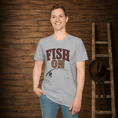 Fish On  Adult T-Shirt